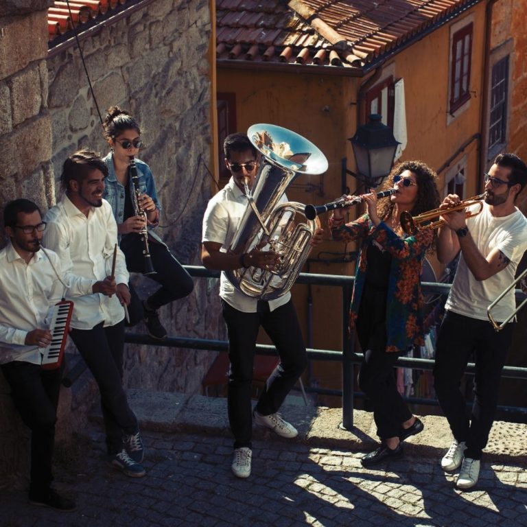 band of musicians with various instruments